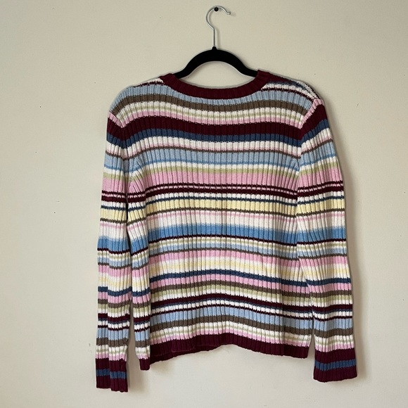*SOLD* Vintage colorful stripped sweater - Picture 6 of 7